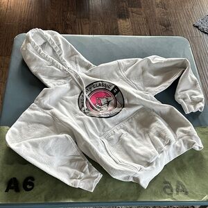 White Hoodie with Graphic Print